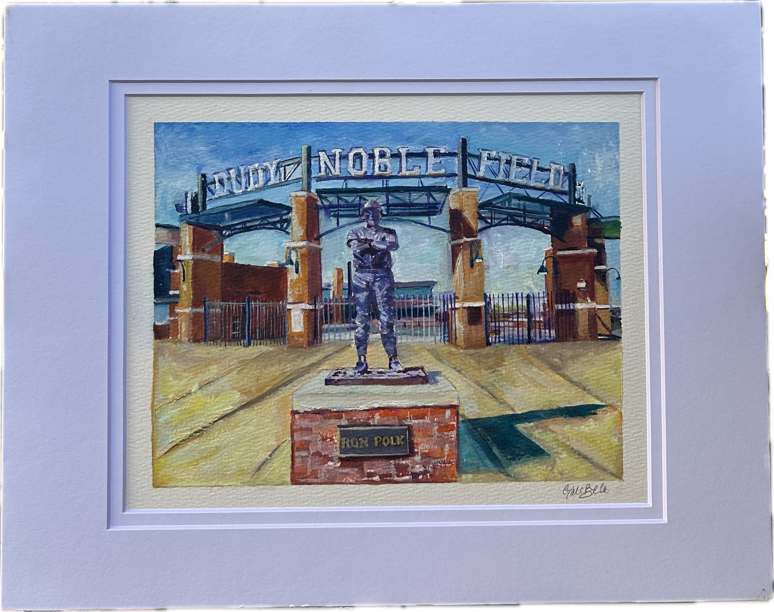11x14 Double Matted Art Print Dudy Noble Field - frame not included