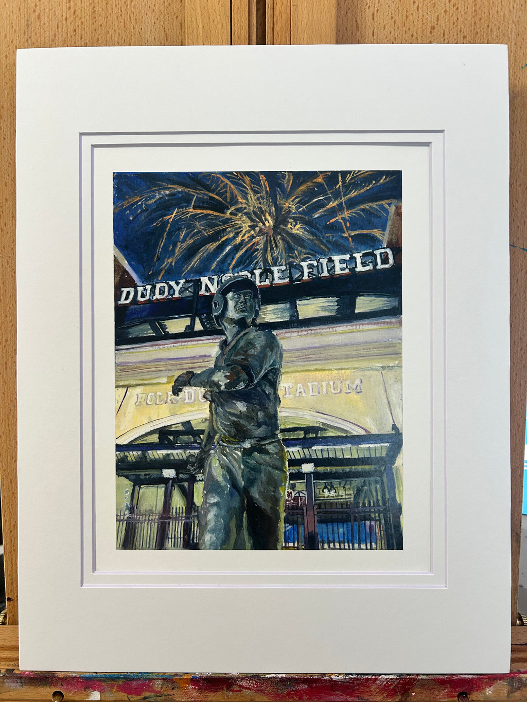 11x14 White Double Matted Art Print titled "Celebrate Good Times" at Dudy Noble Field